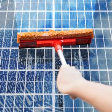 Solar panel cleaning