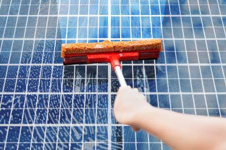 Solar panel cleaning in Hudson